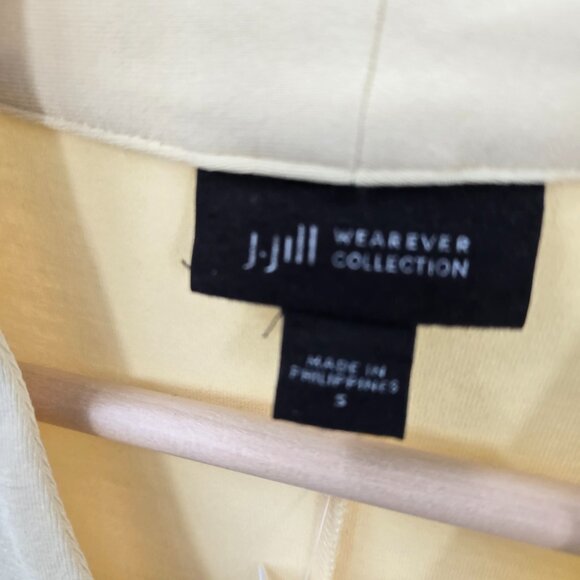 J. Jill Butter Yellow Lemonzest Rayon Big Pocket Collar V-Neck Midi Dress Small - Picture 16 of 16
